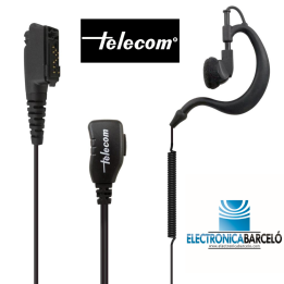 SARI-TPH900 - Micro-auricular ergonómico giratorio con micro tipo solapa, para Airbus TETRAPOL TPH900