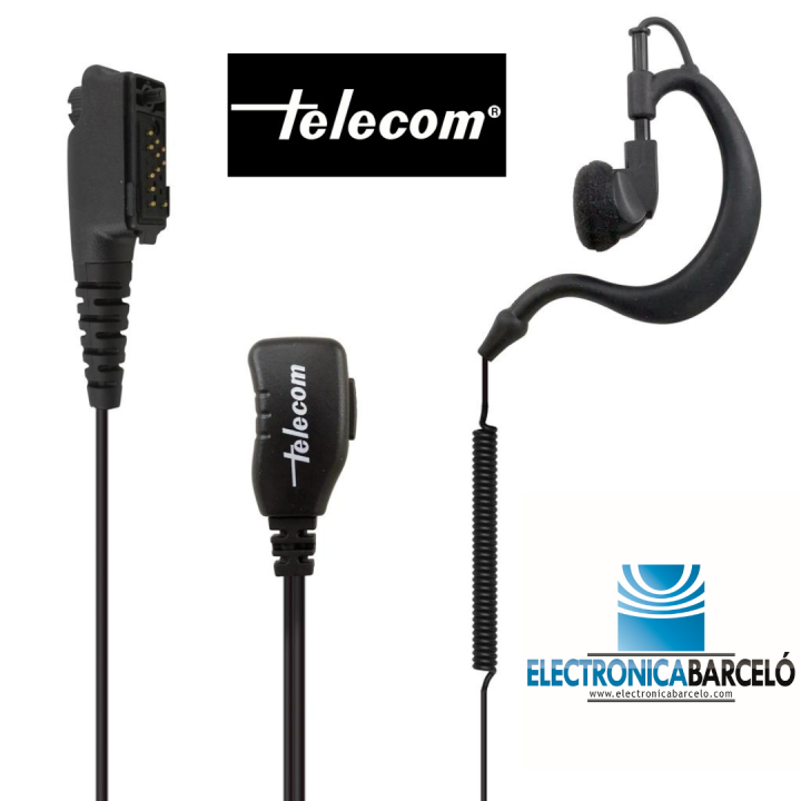 SARI-TPH900 - MICRO-AURICULAR ERGONÓMICO GIRATORIO CON MICRO TIPO SOLAPA, PARA AIRBUS TETRAPOL TPH900