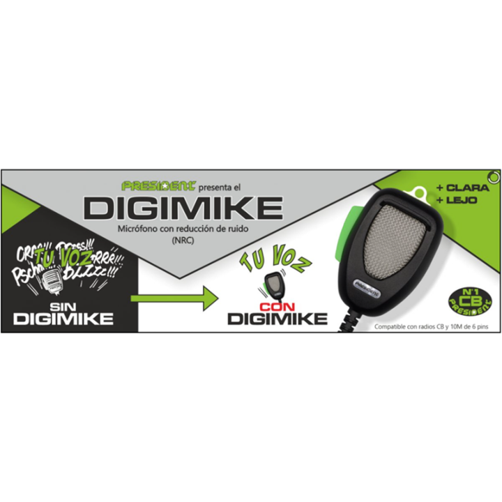 PRESIDENT DIGIMIKE Micrófono con NRC (5 niveles) + UP/DOWN