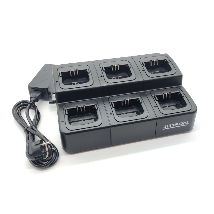 Cargador múltiple JETFON para Walkies Motorola DP1400 Y CP040