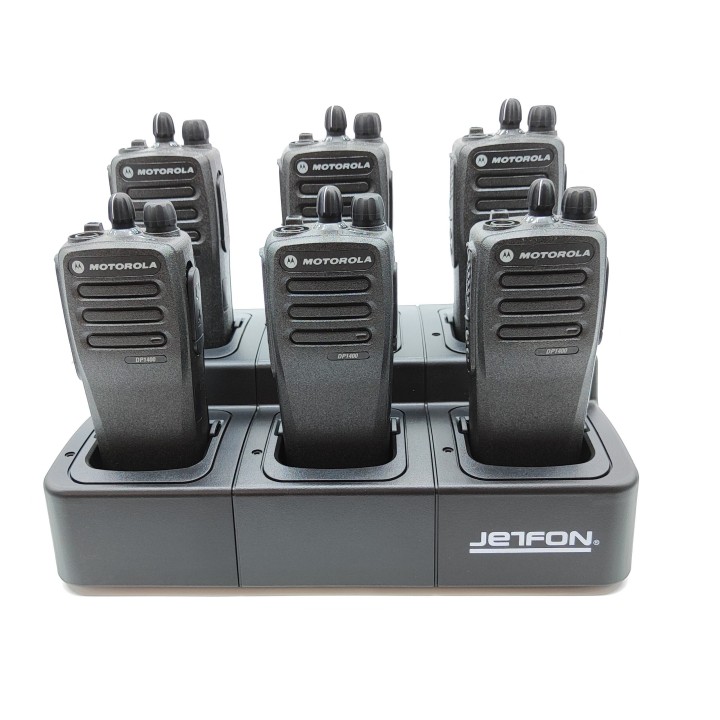 Cargador múltiple JETFON para Walkies Motorola DP1400 Y CP040