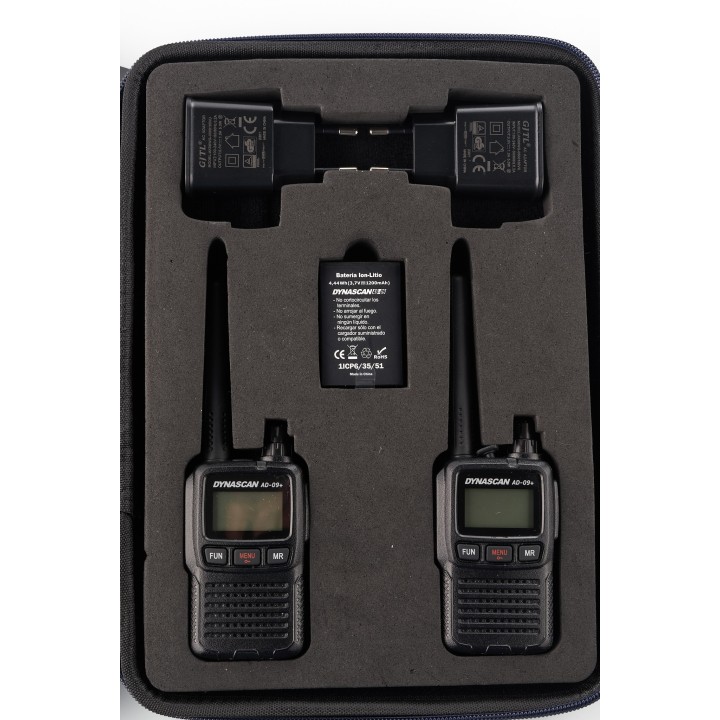 DYNASCAN AD-09+ PLUS PAREJA WALKIES PMR-446 CON MALETÍN