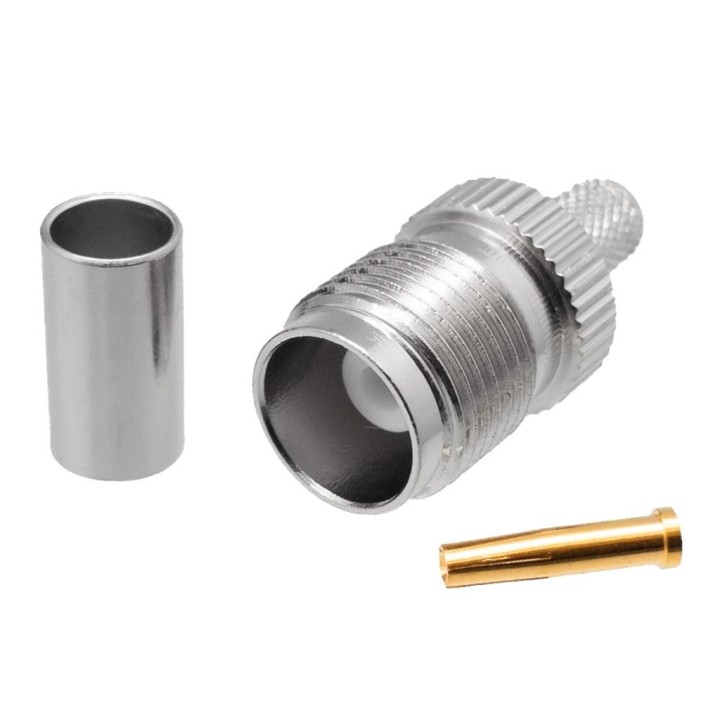 MT-1664 Conector TNC hembra para RG-58. Crimpar.