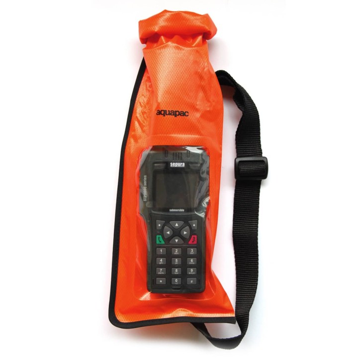 FUNDA WALKIE AQUAPAC STORMPROOF 214 NARANJA
