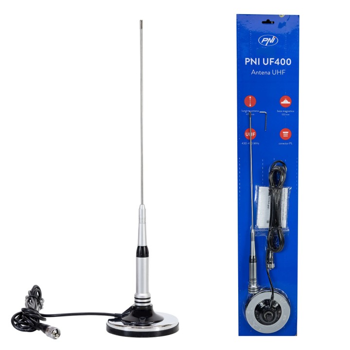 PNI UF400 ANTENA MÓVIL DE UHF CON BASE MAGNÉTICA