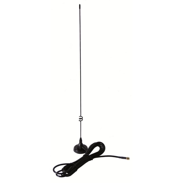 EX-211-VU-S - ANTENA PARA WALKIE CON BASE MAGNÉTICA PARA 144-430 MHZ.