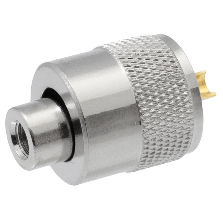MT-4350 Conector PL macho roscar corto teflón con pin dorado para RG-58