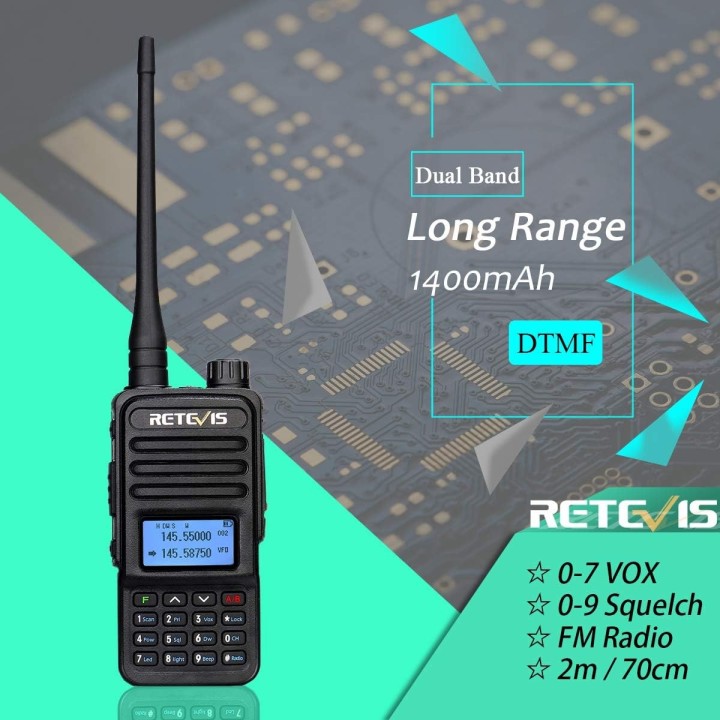 Retevis RT85 Walkie Talkie Doble Banda, Profesional Largo Alcance