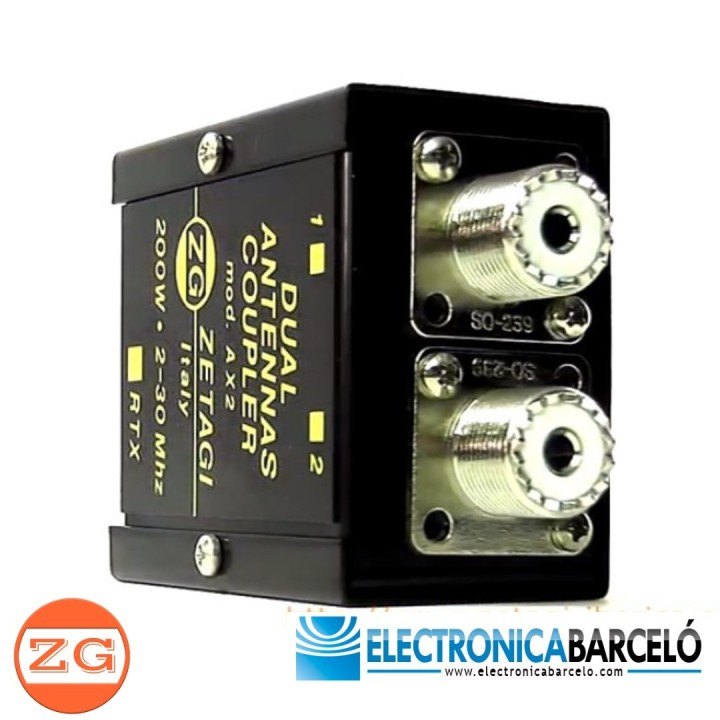 ZETAGI AX2 ACOPLADOR PARA ENFASAR DOS ANTENAS CB