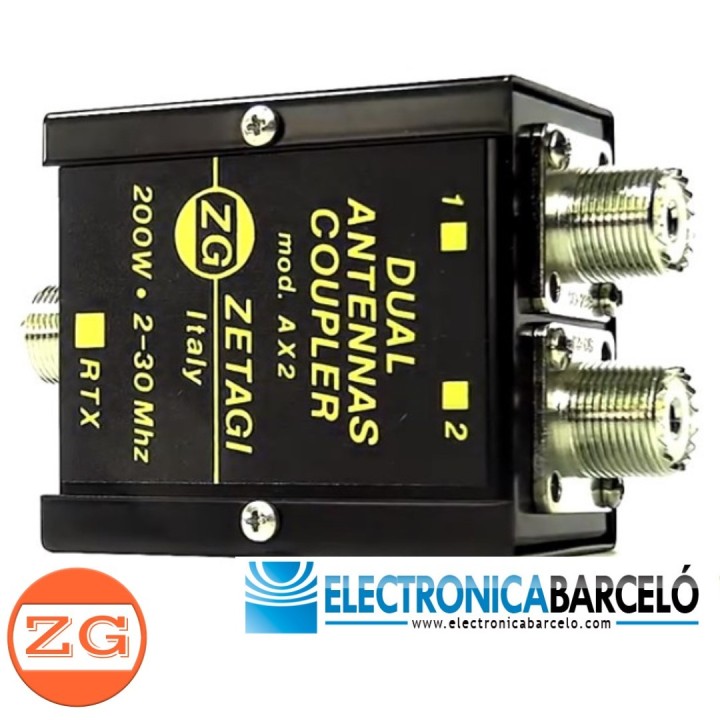 ZETAGI AX2 ACOPLADOR PARA ENFASAR DOS ANTENAS CB