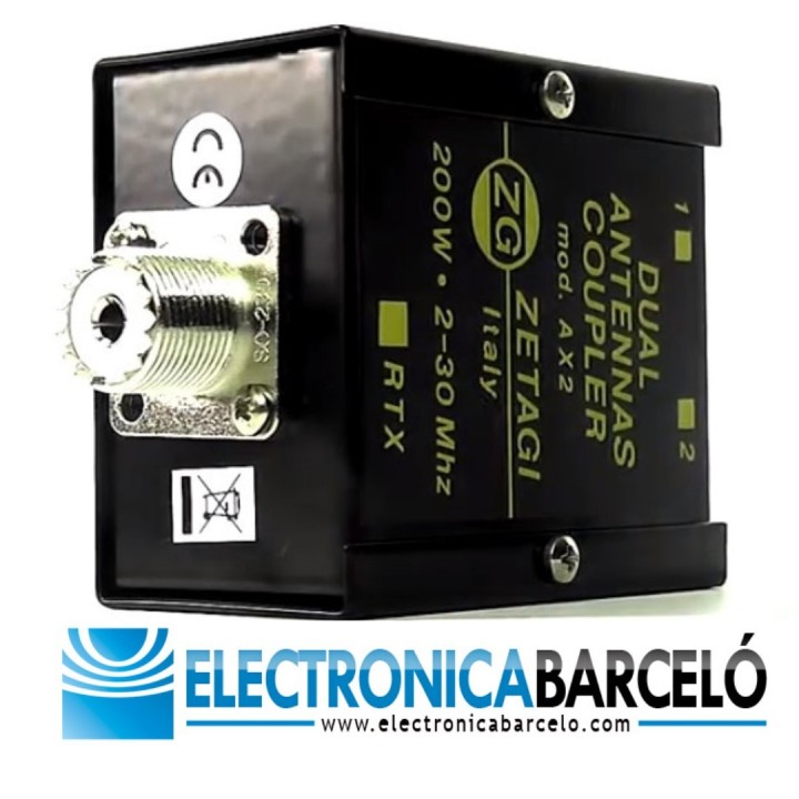 ZETAGI AX2 ACOPLADOR PARA ENFASAR DOS ANTENAS CB
