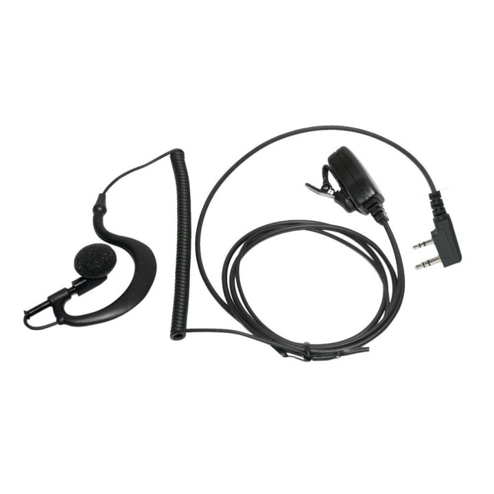 SARI-1302 - Micro-auricular con PTT de solapa para KENWOOD, TEAM & HYT.