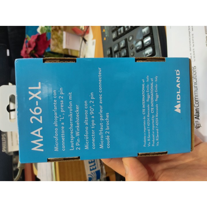 Midland MA26-XL Micrófono Altavoz 2 PIN