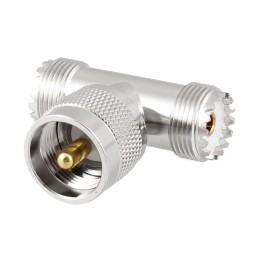 MT-0565 - Adaptador macho PL hembras en T.