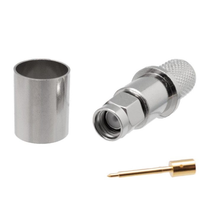 MT-3997 Conector SMA macho para LMR400. Crimpar.