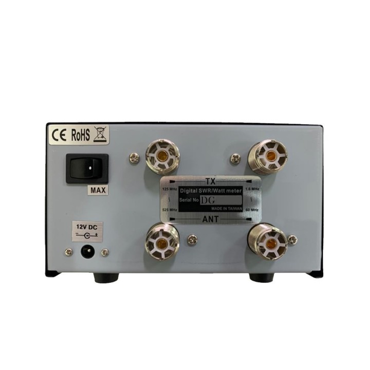 NISSEI DG-503 MAX MEDIDOR DIGITAL ROE/WATT PARA DMR (TDMA), SSB, AM, FM, CW, FDMA - DOBLE SENSOR: 1.6-60 y 125-525 MHz - 200W