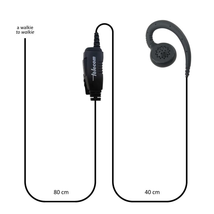 MAF-CR-PKT23 - Micro-auricular con cable tipo tejido fibra para KENWOOD PKT-23