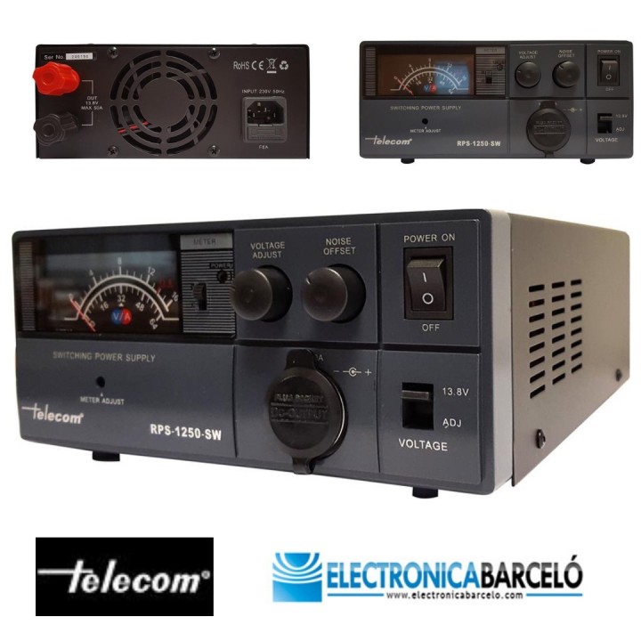 RPS-1250-SW - Fuente de alimentación conmutada 50 A., 9-15 V.