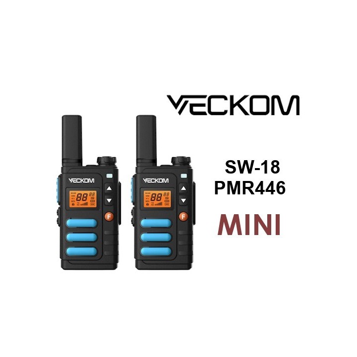 Pack 2 X Walkie VECKOM SW-18 de uso libre PMR446