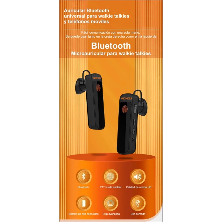 Walkie VECKOM BT-101 PMR446 con Bluetooth