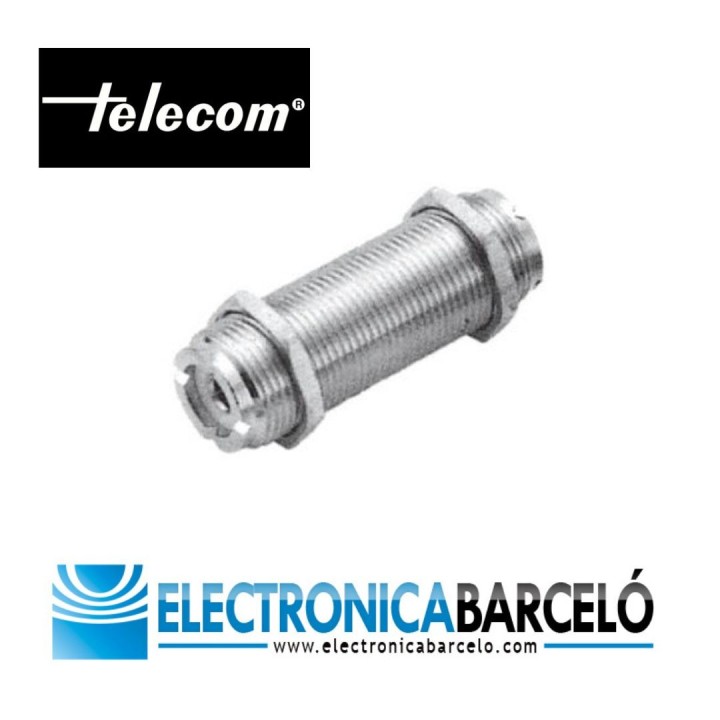 MT-7518 - ADAPTADOR DOBLE HEMBRA PL CON 2 TUERCAS (TOTALMENTE ROSCADO).