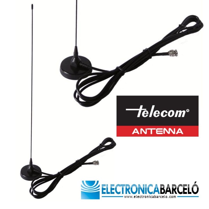 EX-35-V-BNC Antena para Walkie VHF con base magnética. 1/4 de onda.