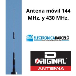 DX-NR-77-B Antena móvil 144 MHz. y 430 MHz. Cromada en negro.