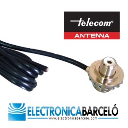C-4 - 4 m. de cable RG-58 con base para instalación en chasis de vehículo o soporte.