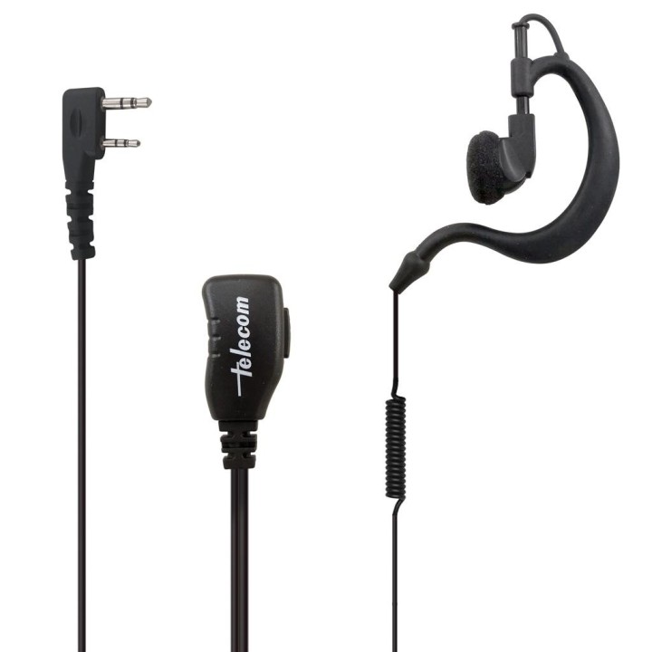 Micro-auricular con PTT de solapa para KENWOOD, TEAM y HYT.