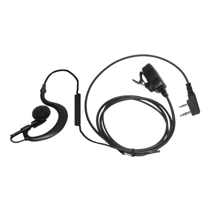 Micro-auricular con PTT de solapa para KENWOOD, TEAM y HYT.
