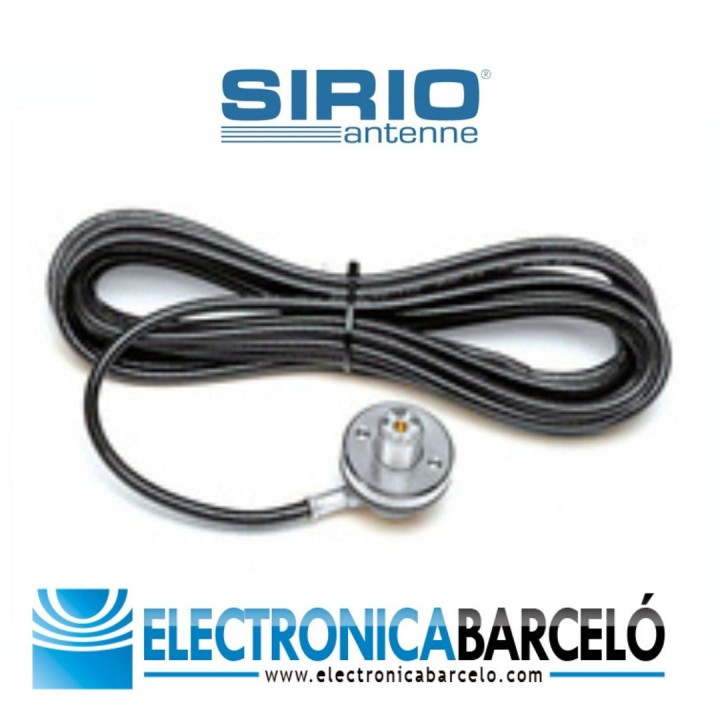 SIRIO BASE SO239 + 4m RG58 PARA ANTENAS TIPO PL "ECO"