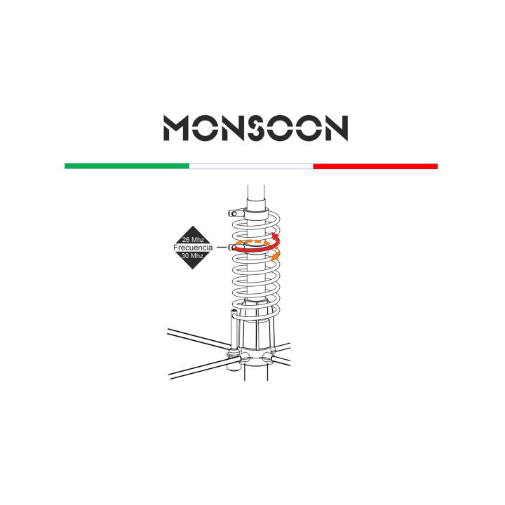SIRIO MONSOON antena base para 10 y 11 metros
