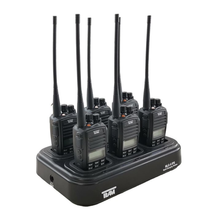 Cargador múltiple 6 slots para TEAM TeCom IP3 / IPZ5 / IPX5 / IPDA32