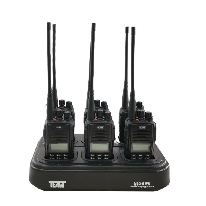 Cargador múltiple 6 slots para TEAM TeCom IP3 / IPZ5 / IPX5 / IPDA32