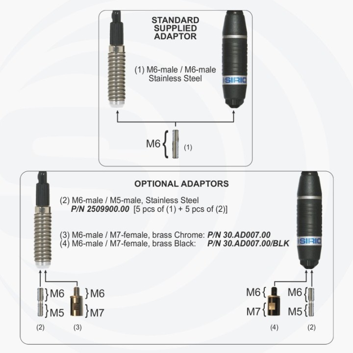 SIRIO SA283/Q ADAPTADORES METRICO 5 y METRICO 6 (5+5 unid)