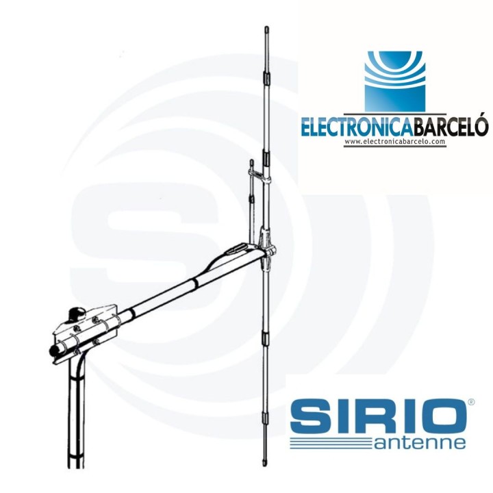 Dipolo Vertical 1/2 Onda SIRIO SD-Dipole (SD27). Ajustable entre 26,5 y 30 MHz.