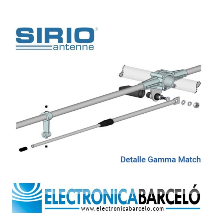 Dipolo Vertical 1/2 Onda SIRIO SD-Dipole (SD27). Ajustable entre 26,5 y 30 MHz.