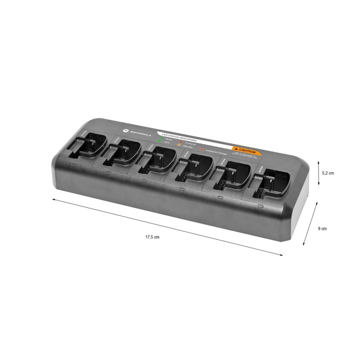 MOTOROLA PMLN6598 Cargador 6 unidades para varios modelos de walkie