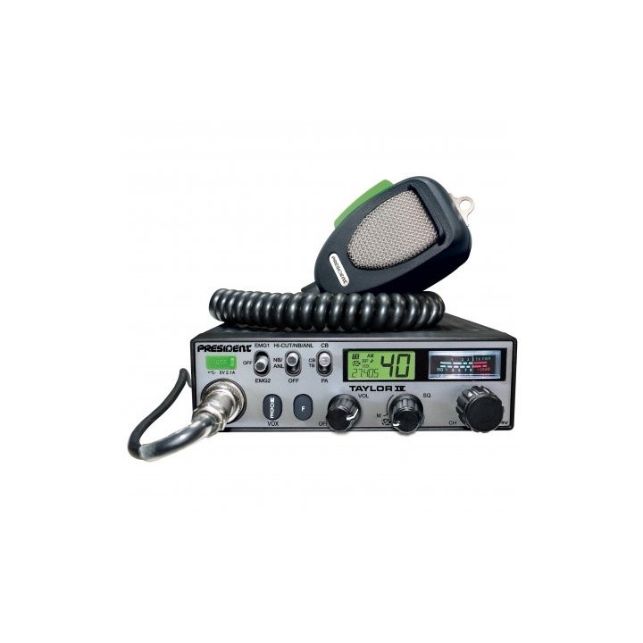 EMISORA DE CB-27 Mhz PRESIDENT TAYLOR IV DM ASC 12 / 24 V NUEVA VERSION CON DIGIMIKE