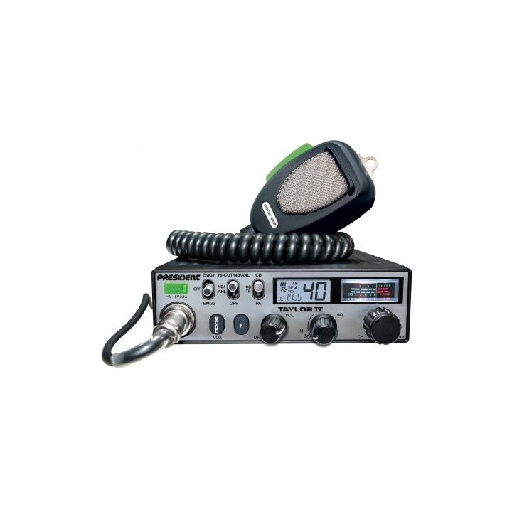 EMISORA DE CB-27 Mhz PRESIDENT TAYLOR IV DM ASC 12 / 24 V NUEVA VERSION CON DIGIMIKE