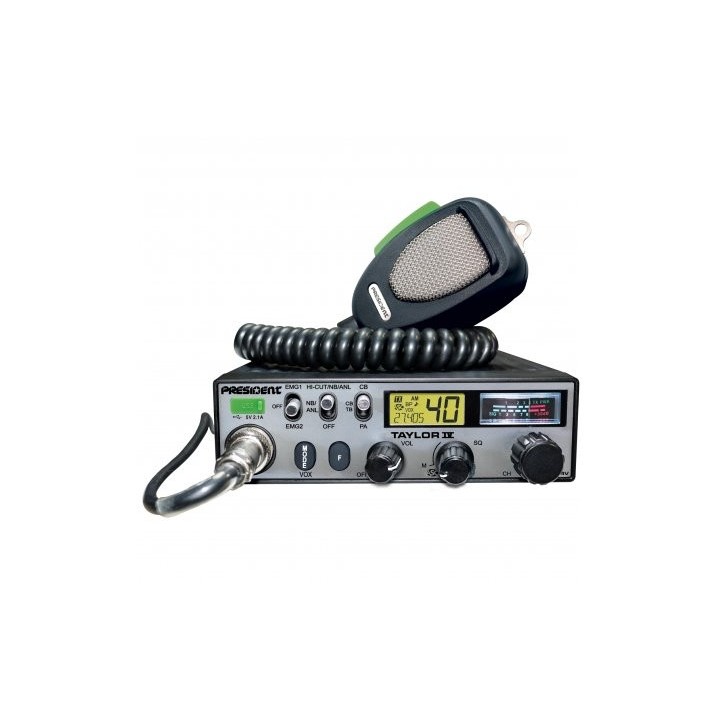 EMISORA DE CB-27 Mhz PRESIDENT TAYLOR IV DM ASC 12 / 24 V NUEVA VERSION CON DIGIMIKE