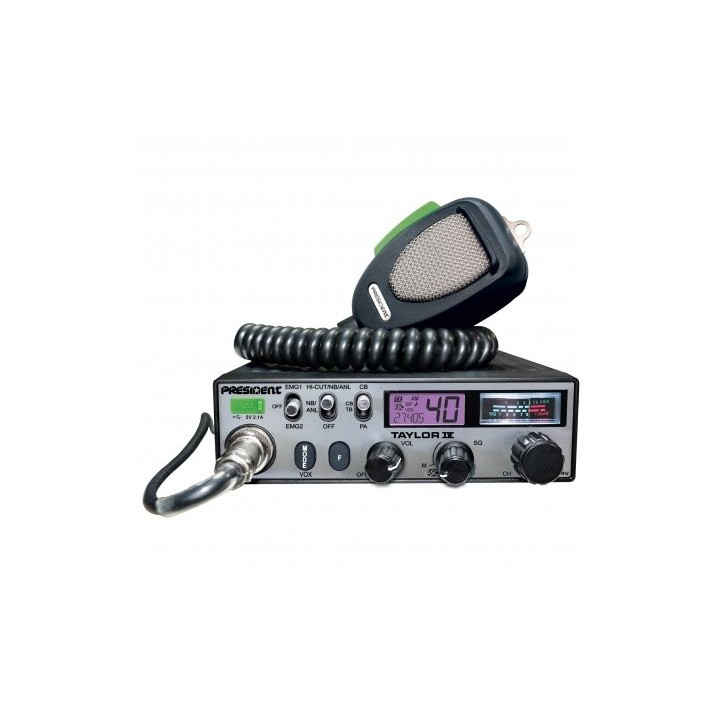 EMISORA DE CB-27 Mhz PRESIDENT TAYLOR IV DM ASC 12 / 24 V NUEVA VERSION CON DIGIMIKE