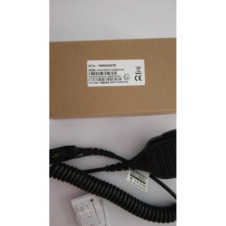 MOTOROLA PMMN4067 Microaltavoz remoto ATEX, botón emergencia 