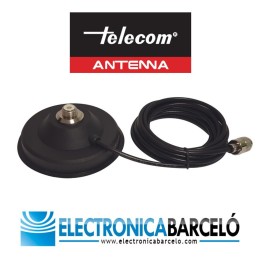 MT-1302  Base magnética de 12 cm., tipo PL + cable.