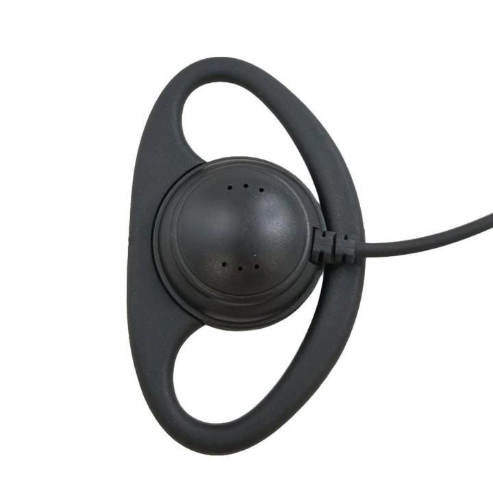 Auricular con orejera tipo D y conector de 3.5 mm.