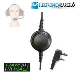 Cable con PTT Conector KENWOOD 90º 2 Pin para Cascos HS-10NC