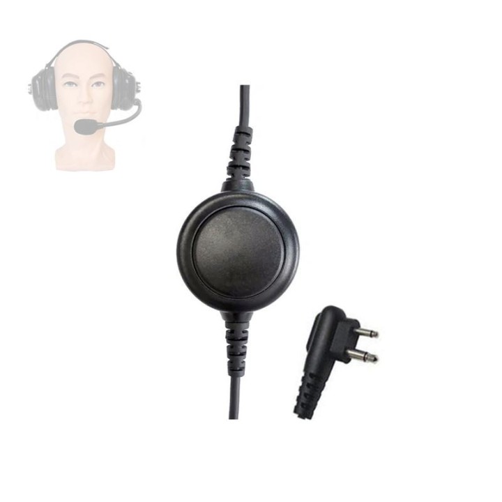 Cable con PTT Conector MOTOROLA 2 Pin 90º para Cascos HS-10NC