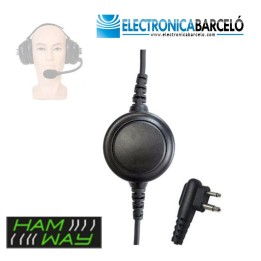 Cable con PTT Conector MOTOROLA 2 Pin 90º para Cascos HS-10NC
