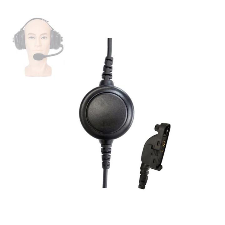 Cable con PTT Conector MOTOROLA DMR para Cascos HS-10NC