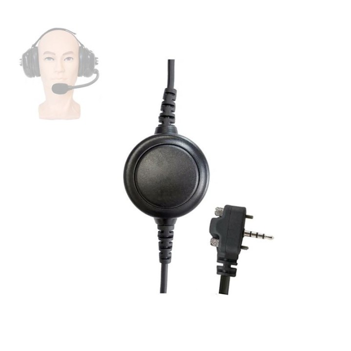 Cable con PTT Conector YAESU 1 PIN 2 TORNILLOS para Cascos HS-10NC